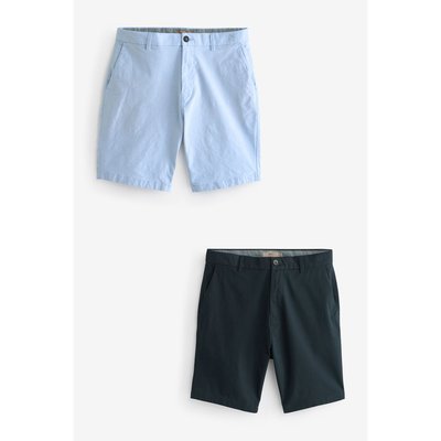Shorts chino stretch coupe droite, lot de 2 NEXT