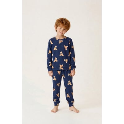 Pyjama enfant en micropolaire imprimé Old Teddy Marine ARTHUR