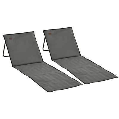 Lot de 2 tapis de plage rembourrés sac transport inclus OUTSUNNY