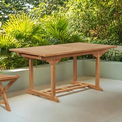 Table de jardin en teck massif avec rallonge 160/210 Nina WANDA COLLECTION