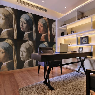 Papier peint intissé panoramique Personnes Girl with a pearl earring (Pop art) EDEN