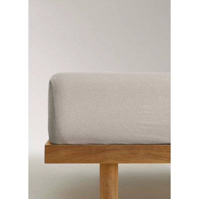 Drap-housse enfant lin lavé lit 90 cm MANGO HOME