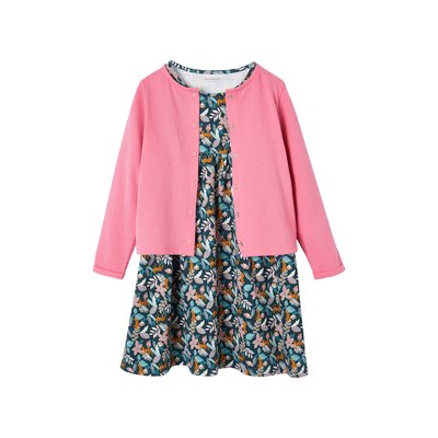 Ensemble cardigan et robe imprimée fleurs VERTBAUDET
