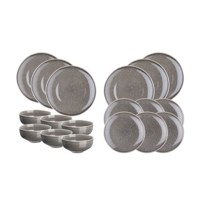 Lot de 18 set les essentiels en grès, STELLAR BJORN
