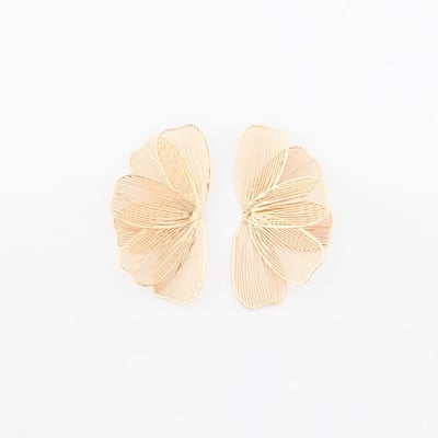 Boucles d'oreilles pétales dorés en filigrane BALABOOSTE
