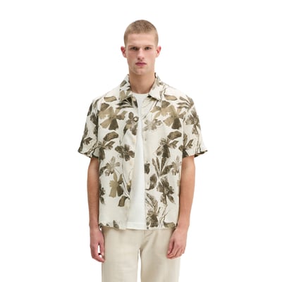 Chemise en lin à manches courtes regular avec imprimé allover MARC O'POLO
