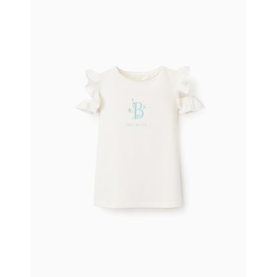 T-Shirt avec Broderie et Volants sur les Épaules ZIPPY