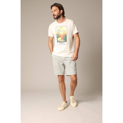 Short en coton à rayures avec taille élastiquée et cordon ALONSO DEELUXE