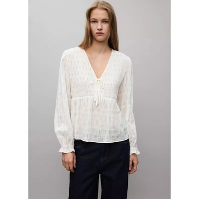 Chemise 100 % coton froncé MANGO TEEN