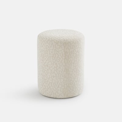 Pouf en bouclette, motif léopard, POLINA LA REDOUTE INTERIEURS