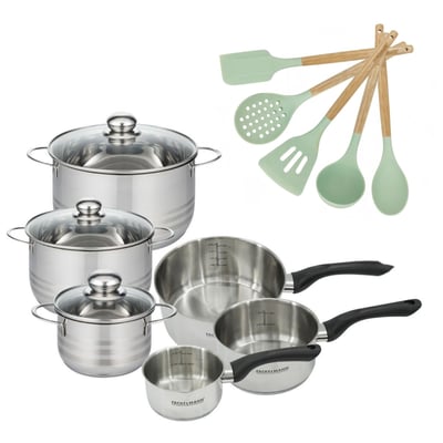 3 faitouts 16/20/24cm + 3 casseroles 12/16/20cm BRILLANT FACKELMANN