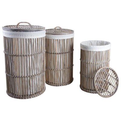 Paniers à linge en poelet gris (Lot de 3) AUBRY GASPARD