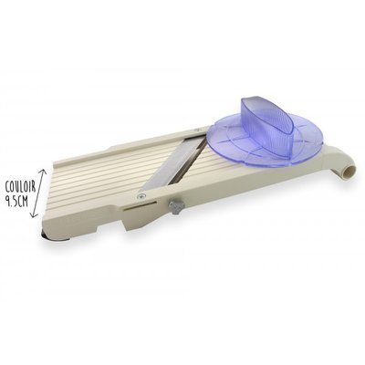 Mandoline Benriner couloir 9.5cm poussoir large qualité pro BENRINER