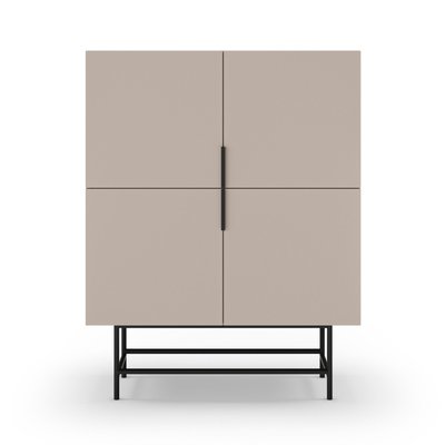Buffet haut 4 portes en bois et métal H128cm- VINTARA DRAWER