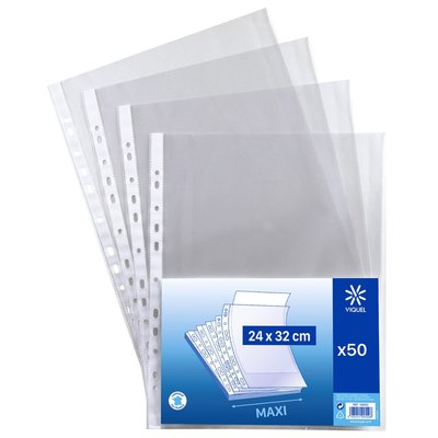 Lot de 100 pochettes perforées 24x32 - Pochettes Maxi format VIQUEL