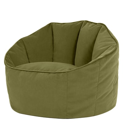 Pouf fauteuil coquillage en velours mat Oeko-Tex® - SIRENA ICON