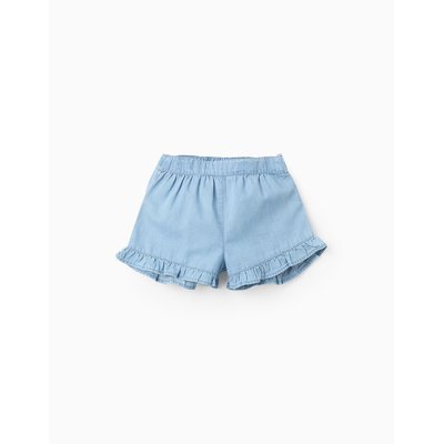 Short Avec Volants En Jean Léger ZIPPY