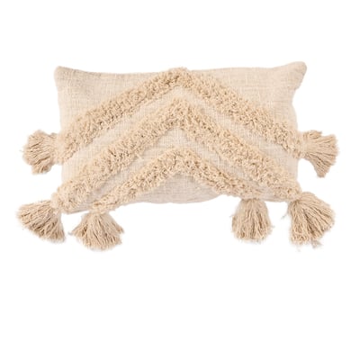 Housse de coussin en coton NOMAD TASSEL BAZAR BIZAR