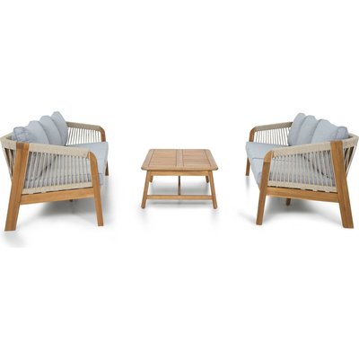 Salon de jardin 6 places en bois FSC - SYMI HOMIFAB