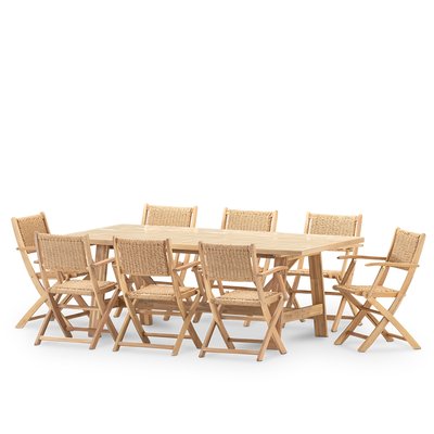 Salon de jardin, 8 chaises, BISBAL & SERENA DEFORA HOME