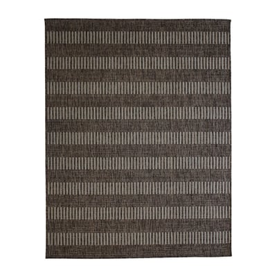 Tapis intérieur-extérieur aspect jute motif lignes  TERRAIN LIGNES THE DECO FACTORY
