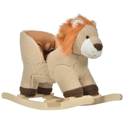 Cheval à bascule pour enfants Bois Marron HOMCOM