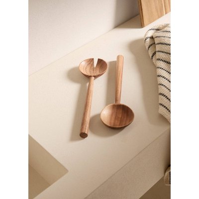 Lot de couverts de service 2 pièces bois d'acacia MANGO HOME