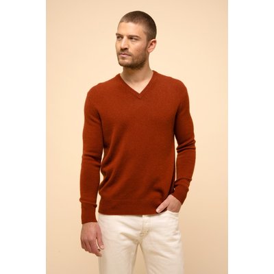 Pull Col V 4 Fils Écureuil Nathan JUST CASHMERE