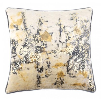 Coussin Coton Viscose Or 45x45cm - DÉCORATION DECORATION D’AUTREFOIS