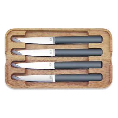 Coffret de 4 couteaux à steak   ardoise, lame lisse-HECTOR TARRERIAS BONJEAN