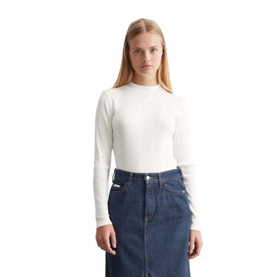 T-shirt long avec col montant slim en jersey côtelé MARC O’POLO DENIM