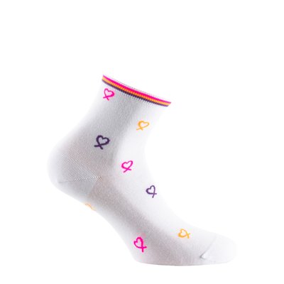Socquettes en coton all over coeurs MADE IN FRANCE KINDY