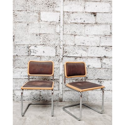 Paire de chaises en métal Diana N°337 - Bon état DEBONGOUT
