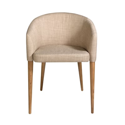 Chaise en tissu beige ANGEL CERDA