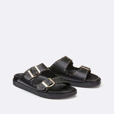 Mules de piel, detalle de tachuelas LA REDOUTE COLLECTIONS