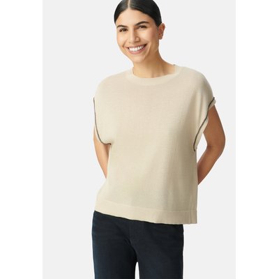 Pull tricot fin fil textile décor chaînettes IKKS