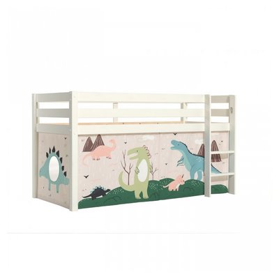 Lit sureleve avec sommier + Rideau Dinos VIPACK