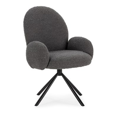 Chaise de bureau en tissu bouclette et métal - DOURO DRAWER