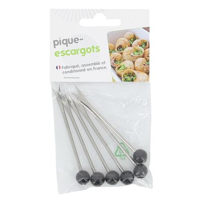 6 Pique-escargots En Inox ABSOLUMENT MAISON