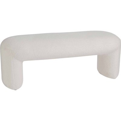 Banc bouclé  design en polyester et bois élégant RECOLLECTION