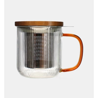 Tisanière en verre et anse 300ml, KARL OGO LIVING