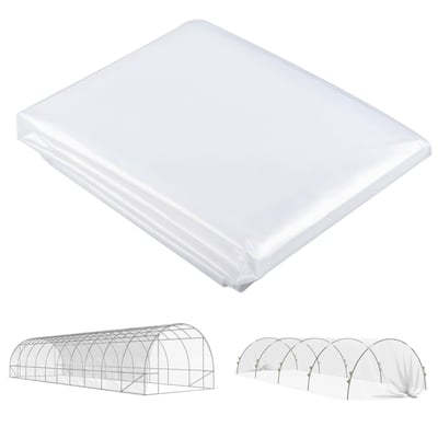 Bâche pour serre Polyéthylène Transparent OUTSUNNY