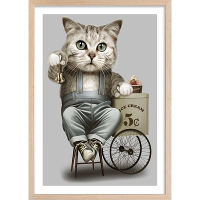 Affiche enfant vendeur de crême glacé HEXOA