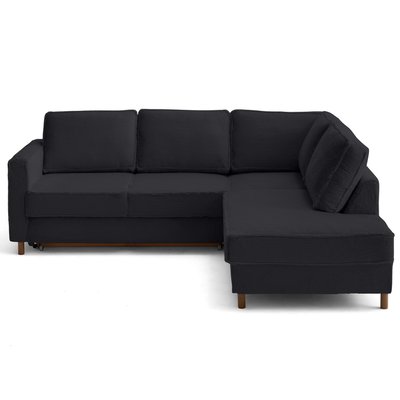 Canapé d'Angle Convertible en velours 5 places - JAKE LISA DESIGN