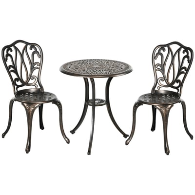 Ensemble de bistrot d'extérieur Aluminium OUTSUNNY