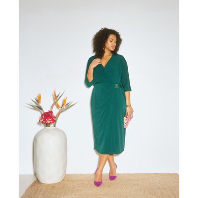 Felicia Wrapover Midi Dress ALMÉ