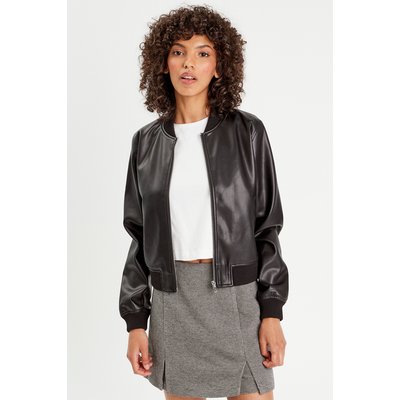 Blouson teddy manche cuir La Redoute