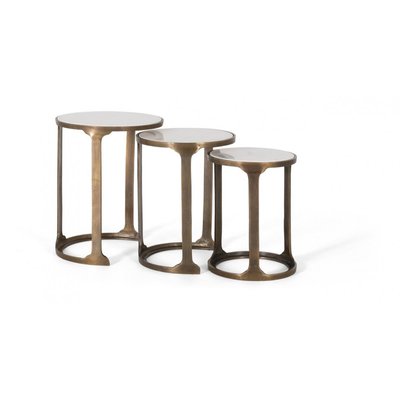 Lot de 3 sellettes marbre DECORATION D’AUTREFOIS