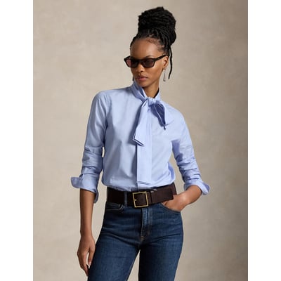 Long sleeve pussy bow shirt POLO RALPH LAUREN