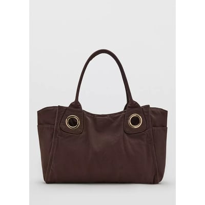 Sac en toile à œillets MANGO